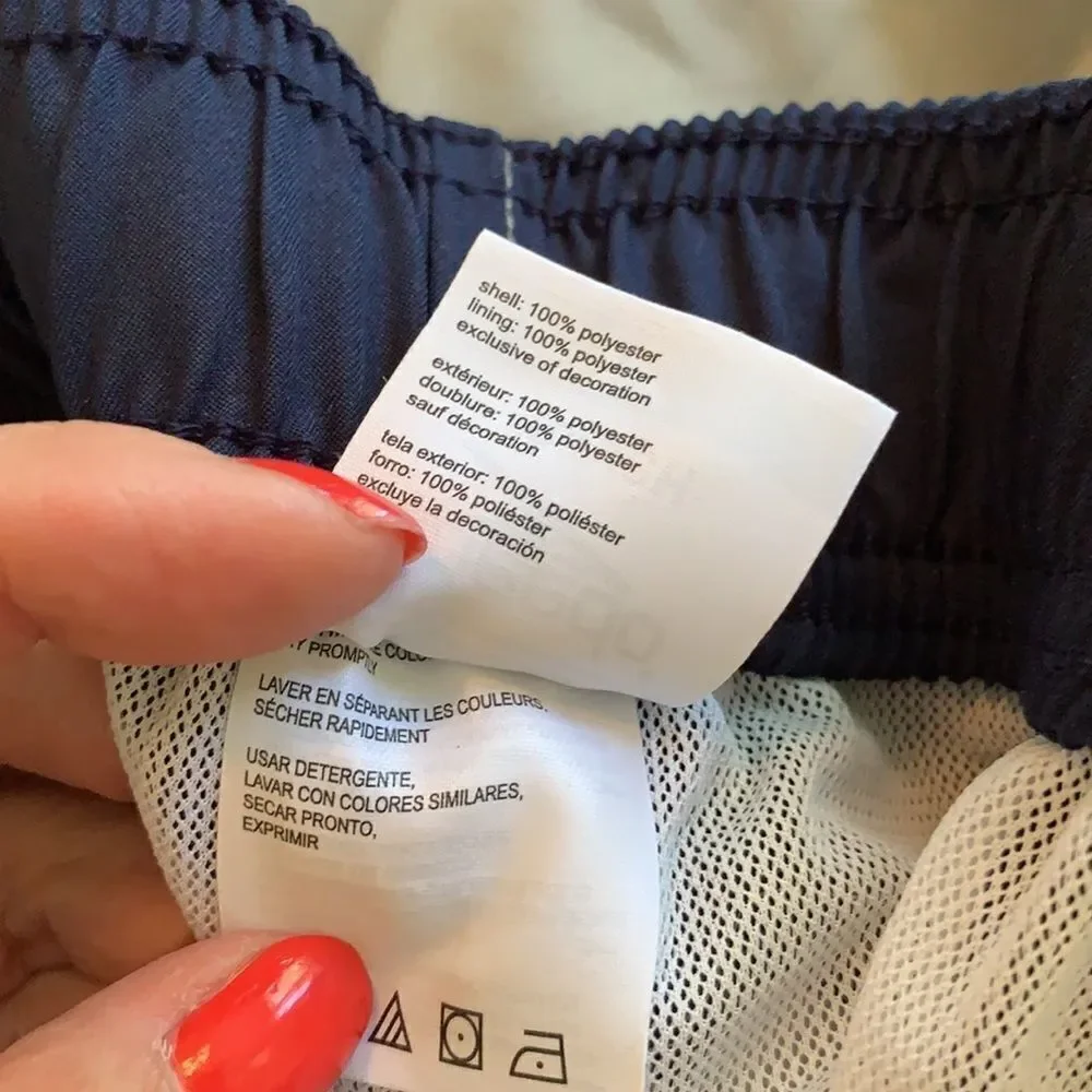 ‎NWT Speedo 3 color striped swim trunks